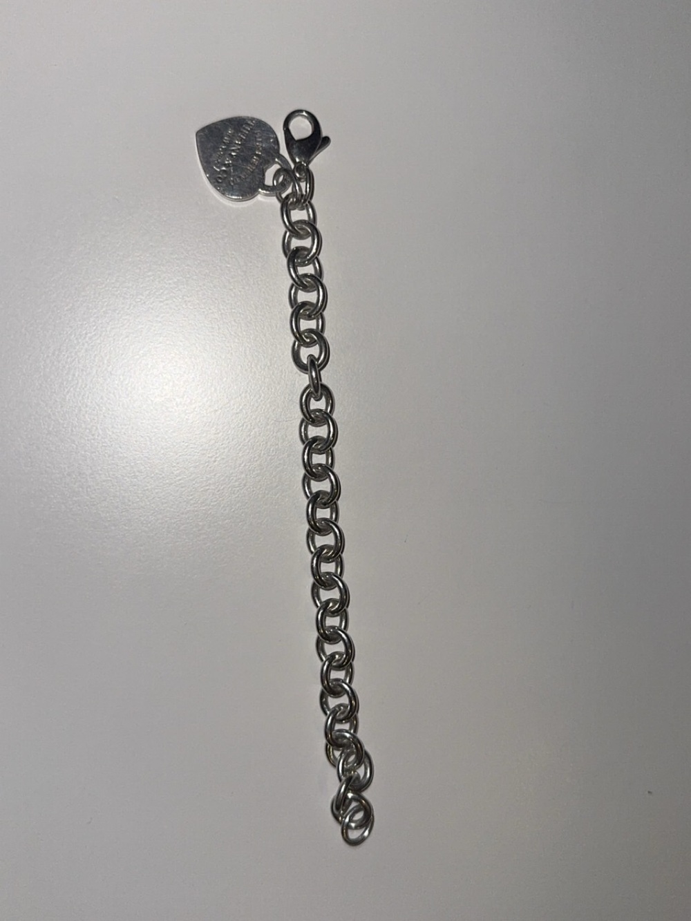 Tiffany & Co. Silver Heart Charm Link Bracelet